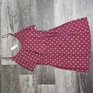 Old Navy Burgundy Floral Mini Dress NWT